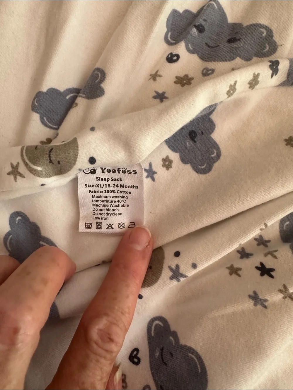 Baby Sleep Sack Set - Navy Star & Moon + Blue Cloud Prints